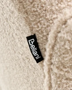 Fotel relaksacyjny podnóżek materiał boucle beżowy