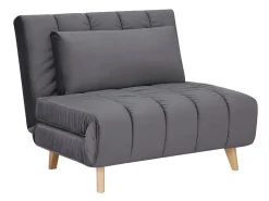 Fotel rozkładany BILLY VELVET szary