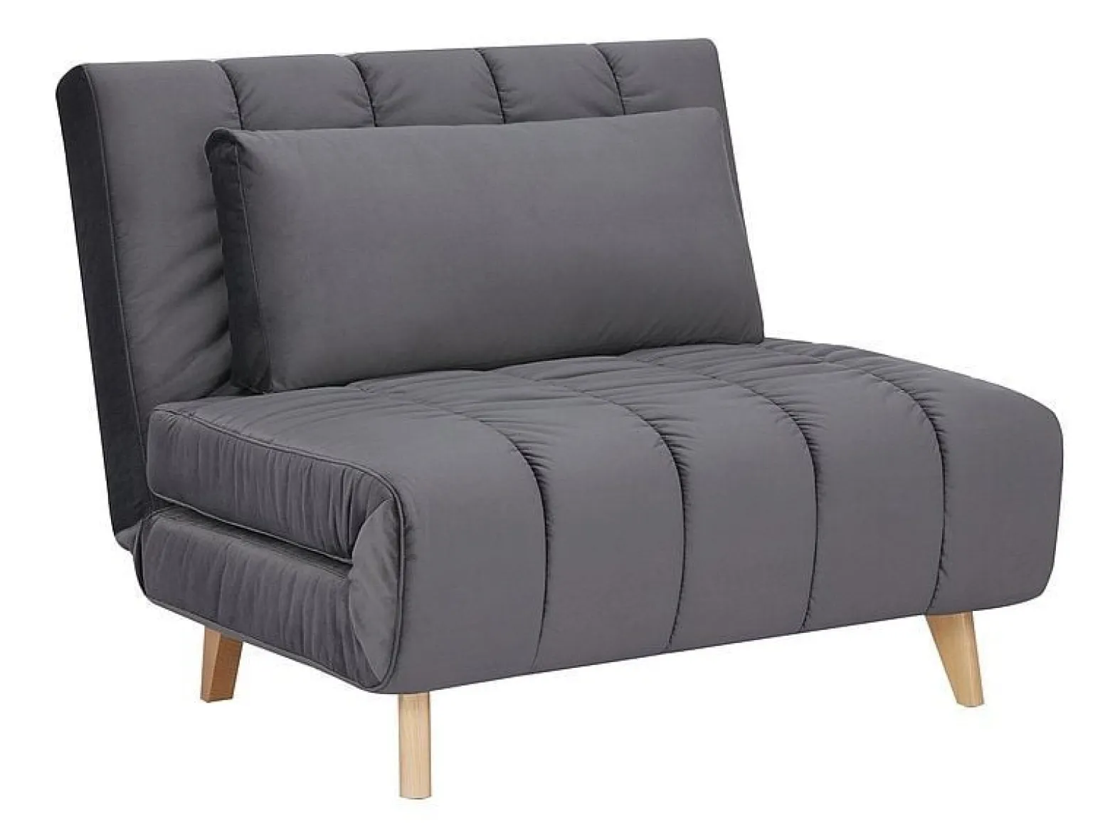 Fotel rozkładany BILLY VELVET szary