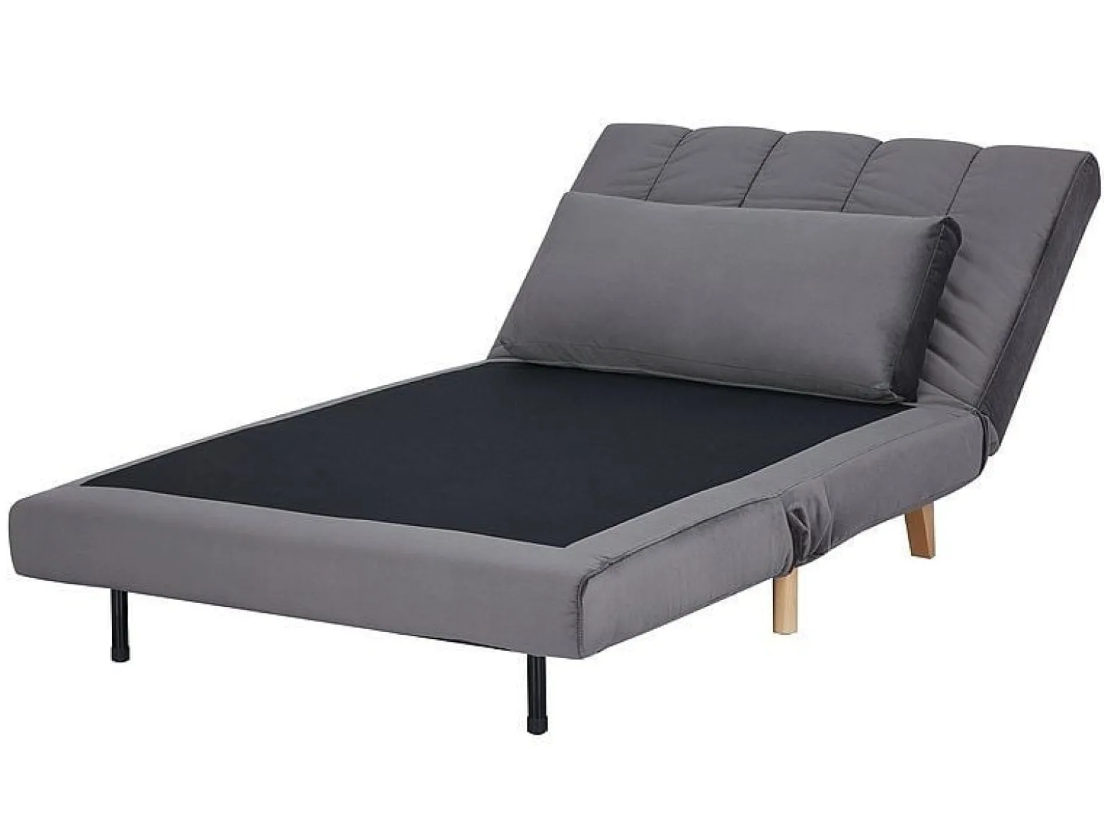 Fotel rozkładany BILLY VELVET szary