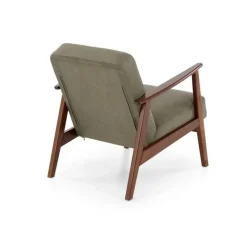 Fotel tapicerowany MILANO 1S oliwkowy/orzech