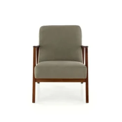 Fotel tapicerowany MILANO 1S oliwkowy/orzech