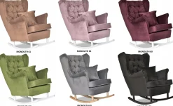 Fotel Uszak bujany ANTRACYT klasyka elegancja LUX