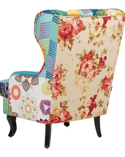Fotel uszak patchwork wielokolorowy niebieski