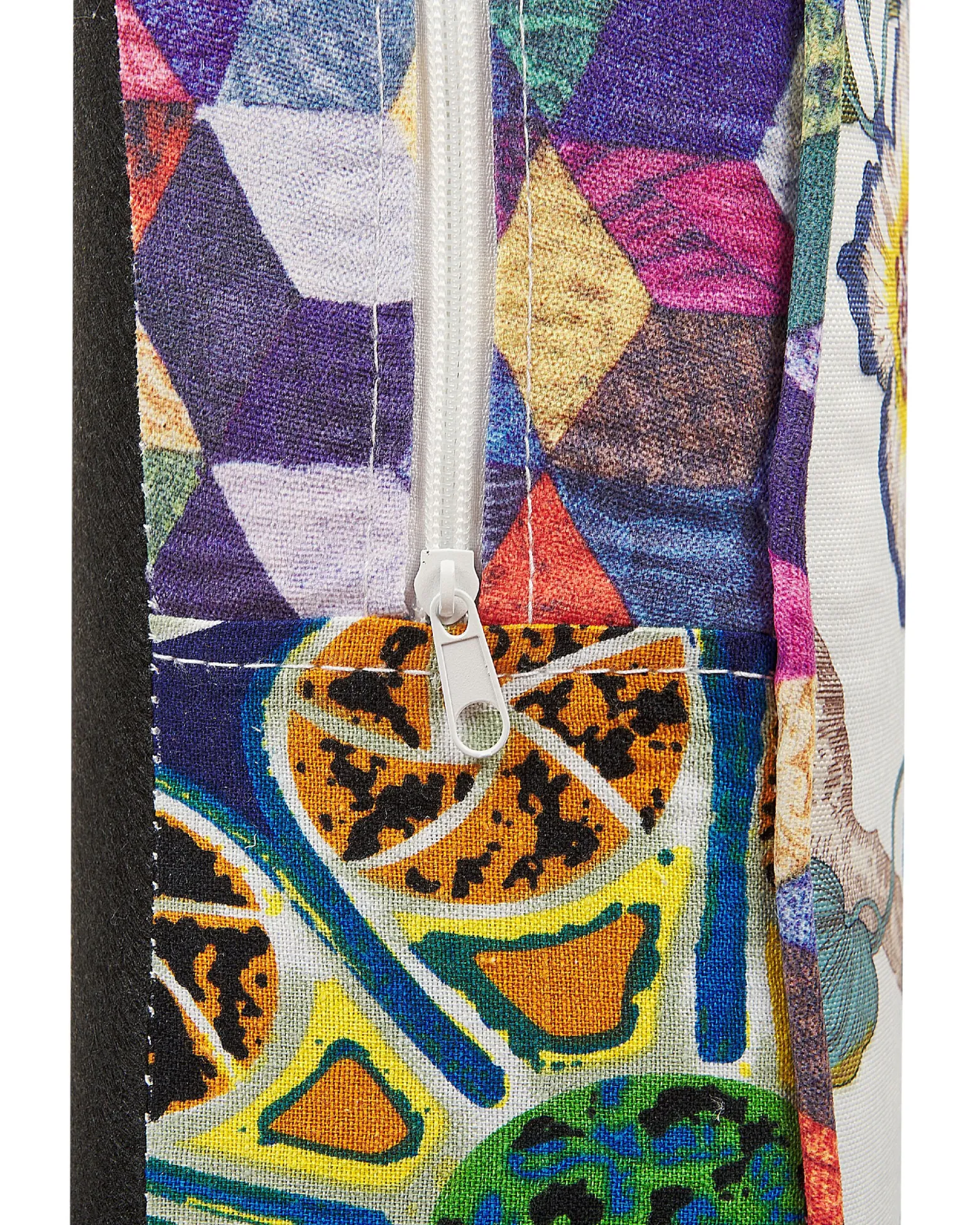 Fotel uszak patchwork wielokolorowy niebieski