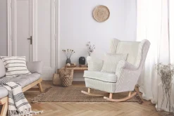 Fotel uszak Rene bujany skandynawski Family Meble sztruks beżowy TOP