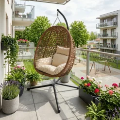 Fotel wiszący kokon Julien brązowy PATIO