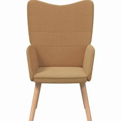 Fotel Wypoczynkowy Beżowy Tapicerowany Do Salonu Pokoju 62 x 67 x 95.5 cm