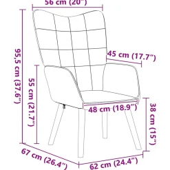 Fotel Wypoczynkowy Beżowy Tapicerowany Do Salonu Pokoju 62 x 67 x 95.5 cm