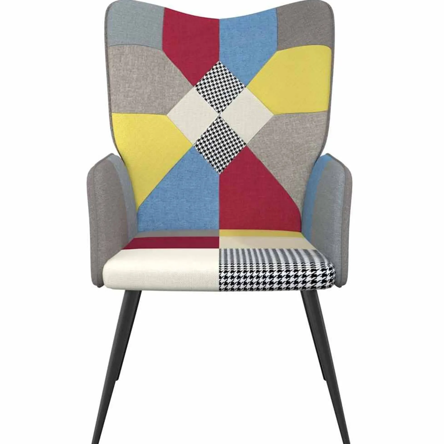 Fotel Wypoczynkowy Tapicerowany Patchwork Do Salonu Pokoju