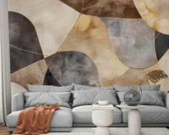 Fototapeta Art Deco Beżowy Na Flizelinie Do Sypialni Salonu 254x184