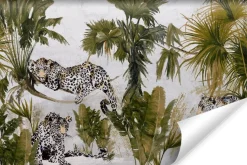 Fototapeta JAGUARY Lamparty Dżungla Palmy 90x60cm