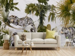 Fototapeta JAGUARY Lamparty Dżungla Palmy 90x60cm