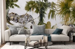 Fototapeta JAGUARY Lamparty Dżungla Palmy 90x60cm