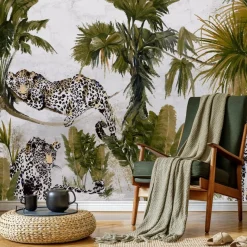 Fototapeta JAGUARY Lamparty Dżungla Palmy 90x60cm