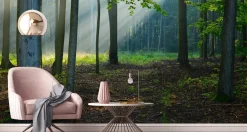 Fototapeta LAS Promienie Słońca Przyroda 90x60cm
