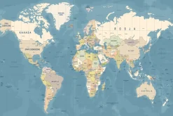 Fototapeta Polityczna Mapa Świata 90x60cm