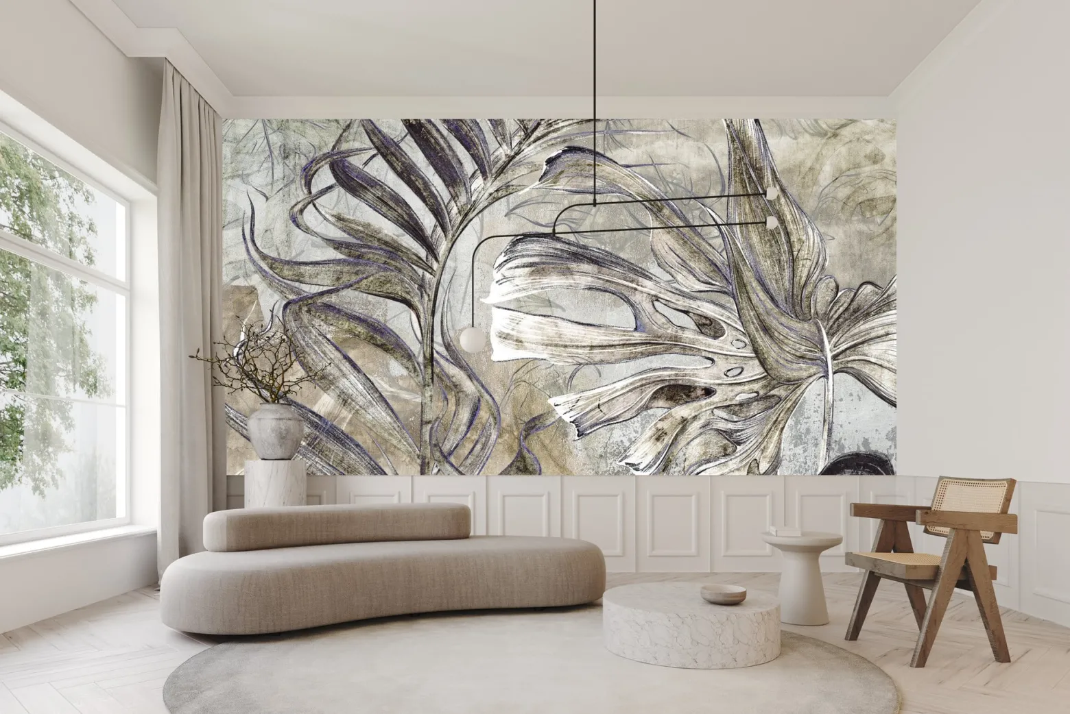 Fototapeta Abstrakcyjne Liście Tropikalne 90x60cm