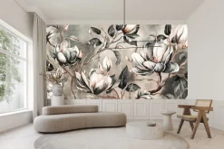Fototapeta Abstrakcyjne Magnolie Na Betonie 90x60cm