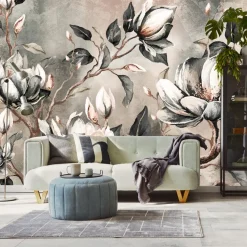 Fototapeta Abstrakcyjne Magnolie Na Betonie 90x60cm