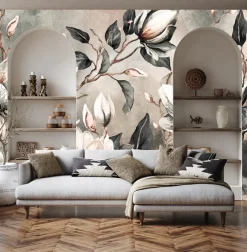 Fototapeta Abstrakcyjne Magnolie Na Betonie 90x60cm