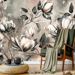 Fototapeta Abstrakcyjne Magnolie Na Betonie 90x60cm
