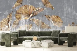 Fototapeta Abstrakcyjne złote liście 90x60cm