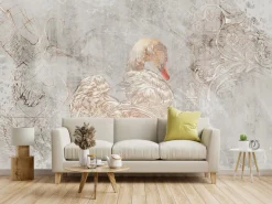 Fototapeta Abstrakcyjny Łabędź Na Betonie 90x60cm
