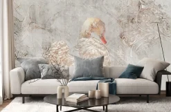 Fototapeta Abstrakcyjny Łabędź Na Betonie 90x60cm