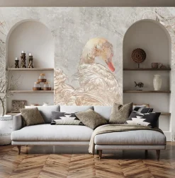 Fototapeta Abstrakcyjny Łabędź Na Betonie 90x60cm