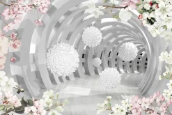 Fototapeta Abstrakcyjny Tunel Z Kulami 3D 90x60cm