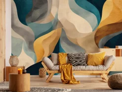 Fototapeta Art Deco Beżowy Na Flizelinie Do Sypialni Salonu 250x175