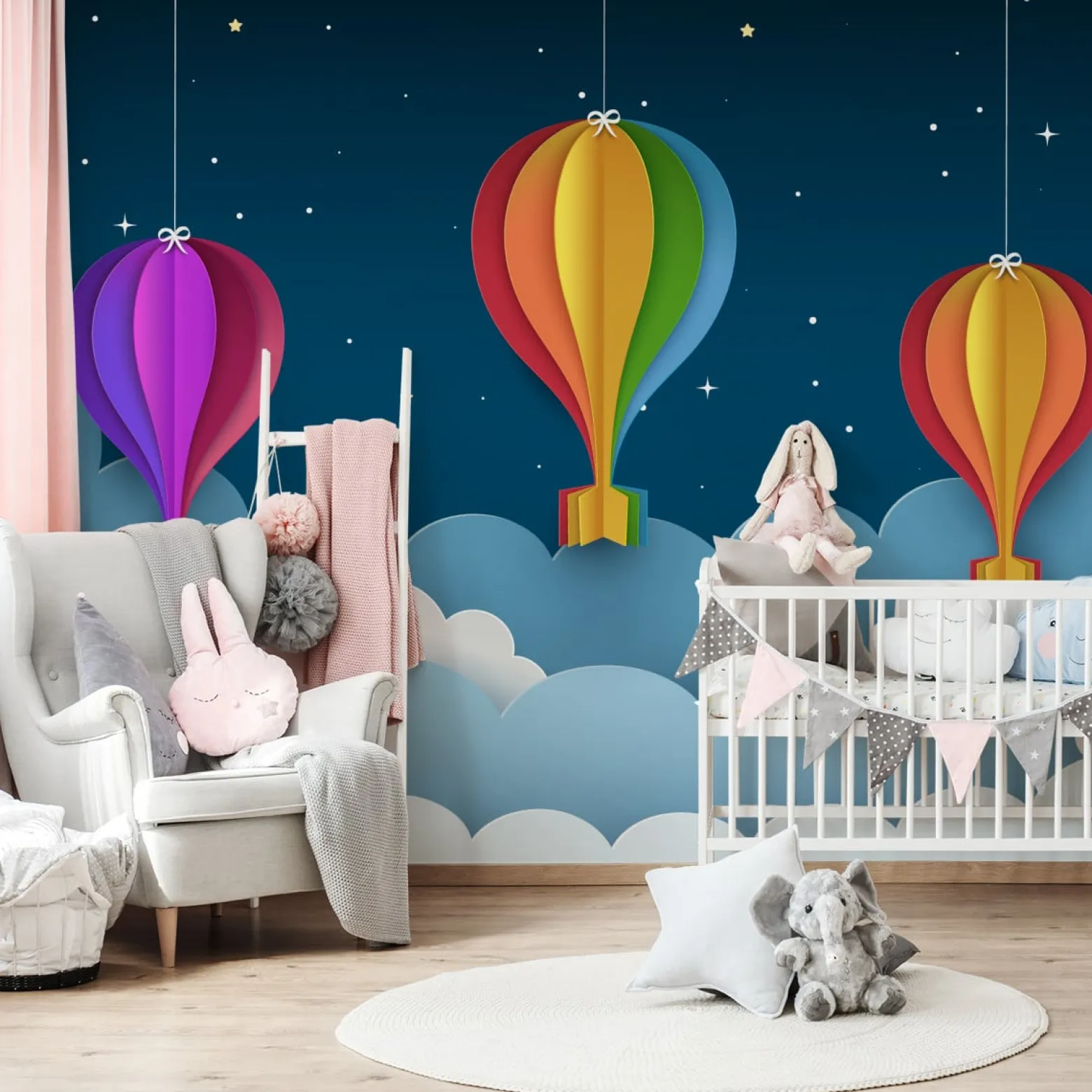 Fototapeta BALONY Niebo Styl Skandynawski 3D 90x60cm