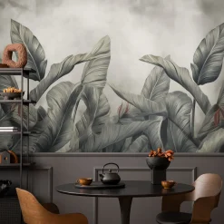 Fototapeta Ścienna Liście Bananowca Na Betonie 90x60cm