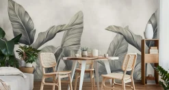 Fototapeta Ścienna Liście Bananowca Na Betonie 90x60cm