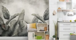 Fototapeta Ścienna Liście Bananowca Na Betonie 90x60cm