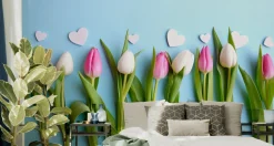 Fototapeta Dekoracyjna TULIPANY Serca 3D 90x60cm