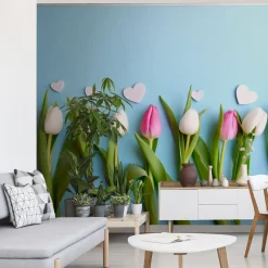 Fototapeta Dekoracyjna TULIPANY Serca 3D 90x60cm