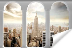Fototapeta Do Salonu KOLUMNY Panorama NYC 90x60cm