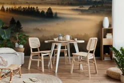 Fototapeta Do Salonu LAS WE MGLE Pejzaż 3D 90x60cm
