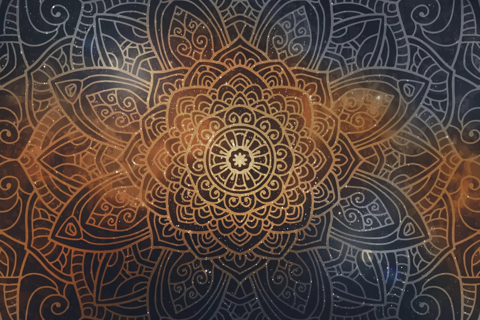 Fototapeta Do Salonu Mandala Na Tle Ornamentów 90x60cm