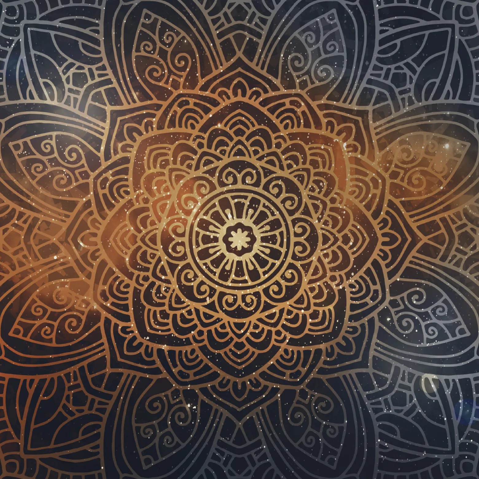 Fototapeta Do Salonu Mandala Na Tle Ornamentów 90x60cm