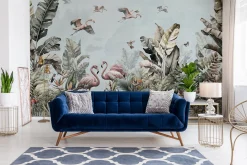 Fototapeta FLAMINGI Dżungla Liście Palmy 90x60cm