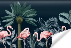 Fototapeta FLAMINGI Egzotyczne Rośliny 3D 90x60cm
