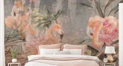 Fototapeta Flamingi Na Betonie 90x60cm