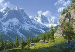 Fototapeta góry 3d natura krajobraz na ścianę sypialnia salon 250x175
