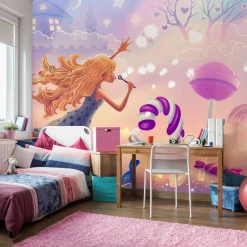 Fototapeta Kraina Słodyczy DZIEWCZYNKA 3D 90x60cm