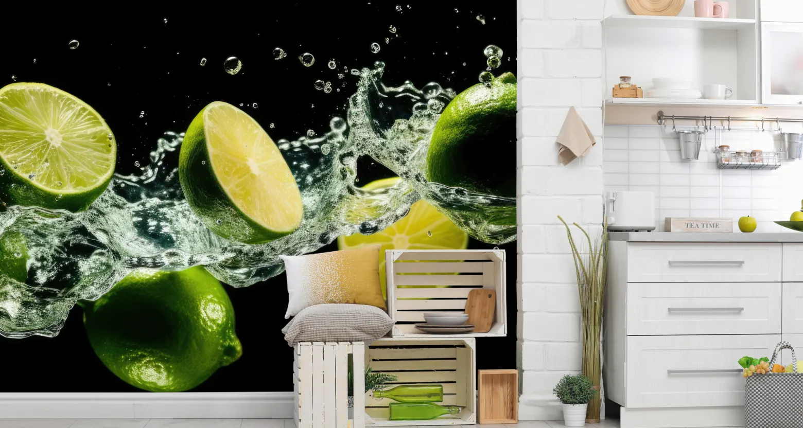 Fototapeta Kuchenna Cytrusy Limonki Abstrakcja 135x90cm