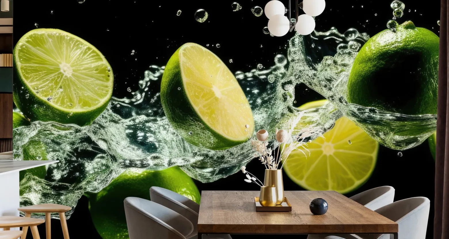 Fototapeta Kuchenna Cytrusy Limonki Abstrakcja 135x90cm