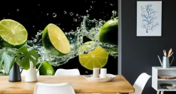 Fototapeta Kuchenna Cytrusy Limonki Abstrakcja 135x90cm